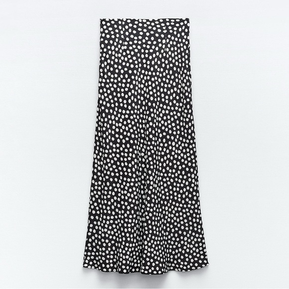 Zara NWT Polka Dot Midi Skirt - Picture 2 of 7